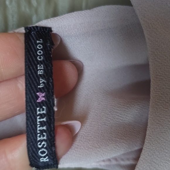 Rosette Nude Double Layer Crepe Chiffon cami Medium M - Picture 2 of 6